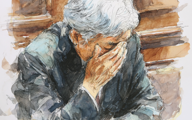 무죄 선고에 오씨는 기쁨의 눈물을 흘렸다. 이 그림은 인공지능이 그렸다. 일러스트=김혜영 기자·미드저니