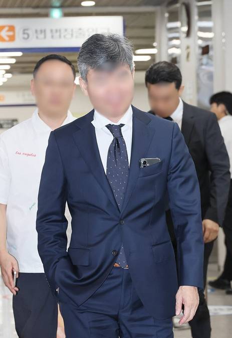 이종호 전 블랙펄인베스트 대표가 12일 서울 서초구 서울고등법원에서 열린 '도이치모터스 주가조작 의혹' 2심 선고 공판에 출석하고 있다. 2024.9.12 [사진=연합뉴스]