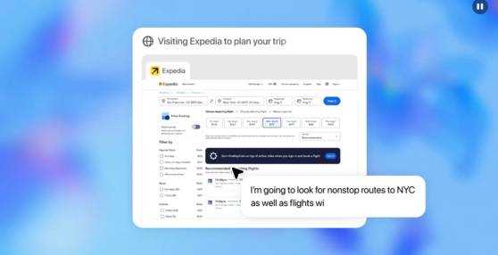 챗GPT 에이전트가 사용자 요청에 따라 웹사이트에서 항공편을 검색하고 있다. [사진 오픈AI]