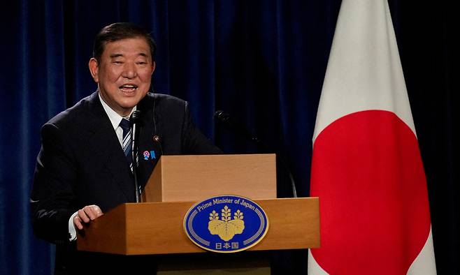 일본 자민당 이시바 시게루 총재. 로이터연합뉴스&nbsp;