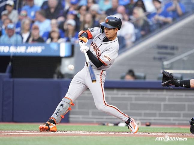 안타를 만들어낸 이정후. /AFPBBNews=뉴스1