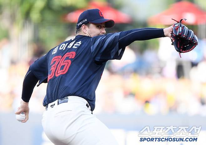 6일 광주 기아 챔피언스필드에서 열린 롯데-KIA전. 롯데 선발투수 데이비슨이 투구하고 있다. 광주=정재근 기자 cjg@sportschosun.com/2025.7.6/