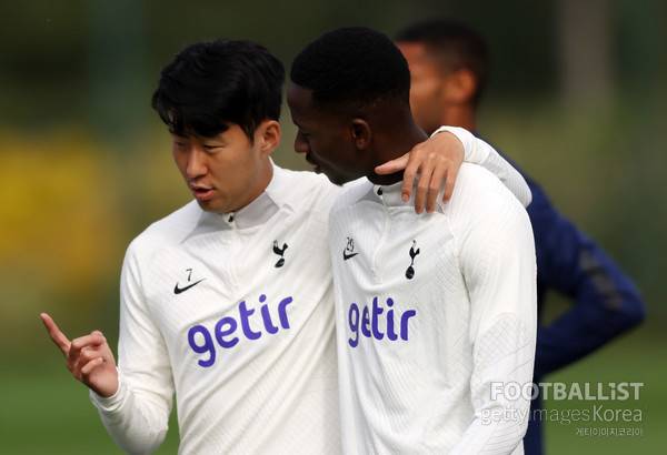 손흥민(왼쪽), 파페 사르(이상 토트넘홋스퍼). 게티이미지코리아