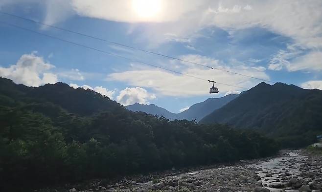 설악산 케이블카 멈춤 사고. 연합뉴스.