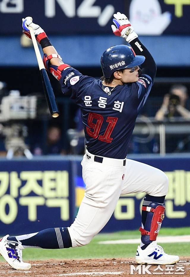 롯데의 현재이자 미래인 윤동희. 사진(잠실 서울)=김영구 기자