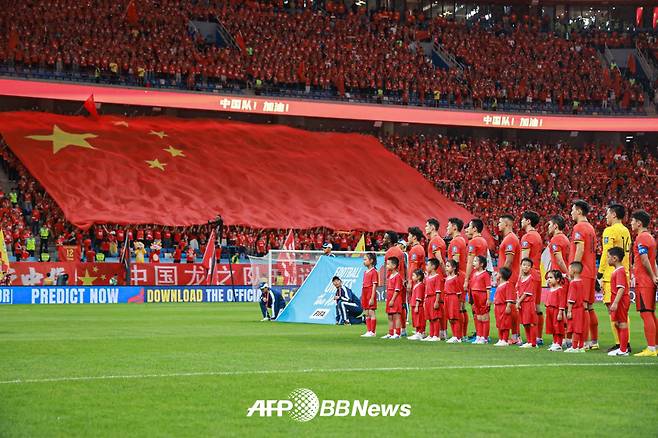 중국 축구대표팀 선수들. /AFPBBNews=뉴스1