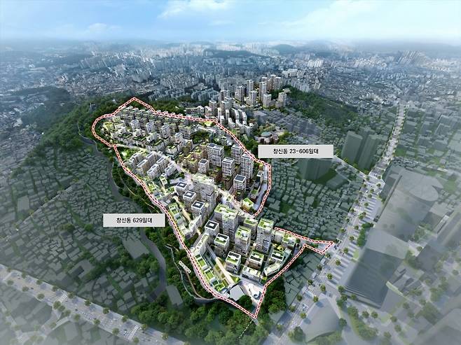 종로구 창신동 23-606 및 629번지 일대 조감도 [서울시 제공. 재판매 및 DB 금지]