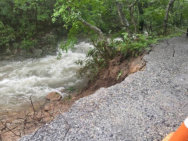 명승 '조계산 송광사·선암사 일원' 피해 모습  [국가유산청 제공. 재판매 및 DB 금지]