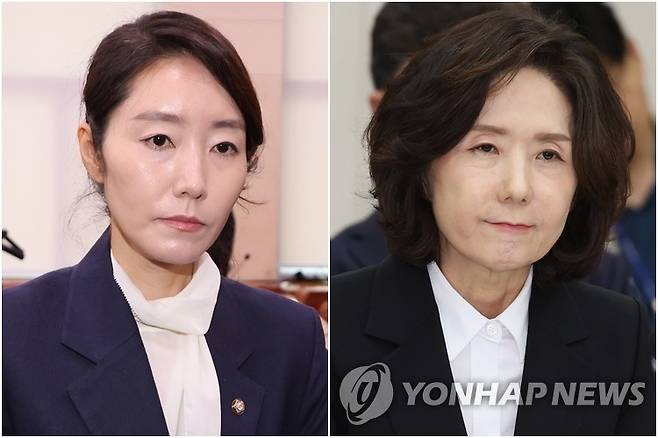 강선우 여성가족부(왼쪽)·이진숙 교육부 장관 후보자 [촬영 김주성] 2025.7.14 [촬영 박동주] 2025.7.16