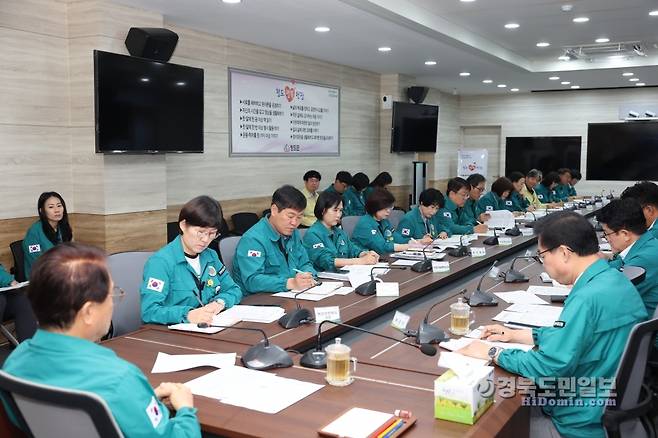 청도군 집중호우 피해 대책회의 사진. 사진=청도군 제공