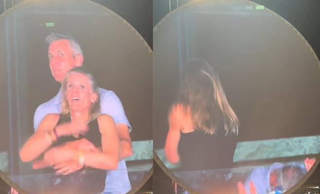 16일 매사추세츠주 보스턴에서 열린 콜드플레이의 콘서트에서 포착된 장면. 이 영상이 소셜미디어를 통해 퍼지면서 불륜 스캔들이 불거졌다. /틱톡