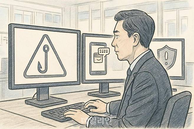 한국인터넷진흥원(KISA)이 ‘민생회복 소비쿠폰’ 정책 시행 시기를 악용한 디지털 사기 범죄 확산에 대응하기 위해 전사적인 감시 체계를 가동했다. ⓒ데일리안 AI 이미지 삽화
