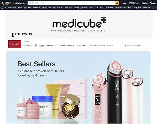 아마존 내 메디큐브 판매 페이지. ⓒ에이피알