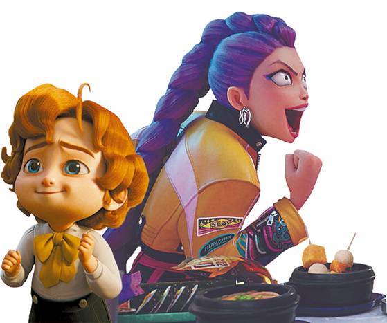 ‘킹 오브 킹스’의 주인공 월터와 ‘케이팝 데몬 헌터스’의 주인공 루미. [사진 각 제작사]