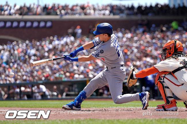 [사진] LA 다저스 토미 에드먼. ⓒGettyimages(무단전재 및 재배포 금지)