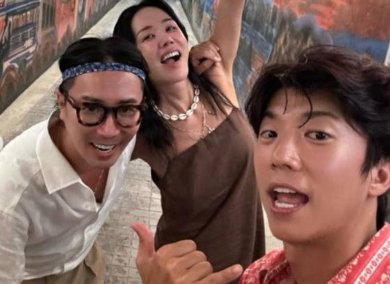 정재형(왼쪽부터), 엄정화, 우영/사진=엄정화 인스타그램