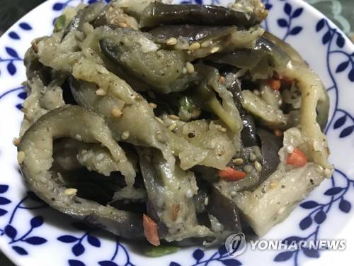 가지나물 [연합뉴스 자료사진]