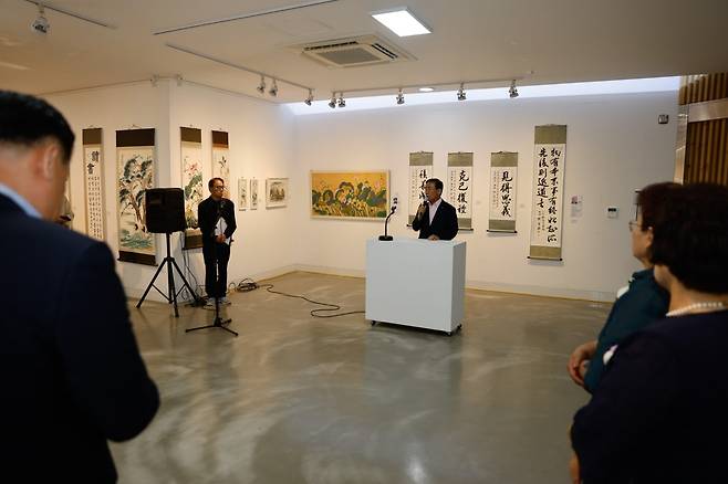 지난 18일 열린 지역 예술인 창작품 전시회 [단양군 제공. 재판매 및 DB 금지]