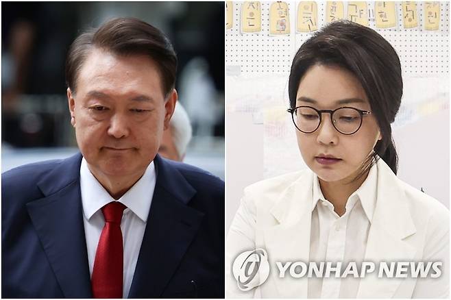 윤석열 전 대통령(왼쪽)과 김건희 여사 [연합뉴스 자료사진]