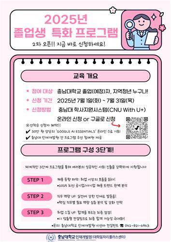 졸업생 특화 프로그램 [충남대 제공. 재판매 및 DB 금지]