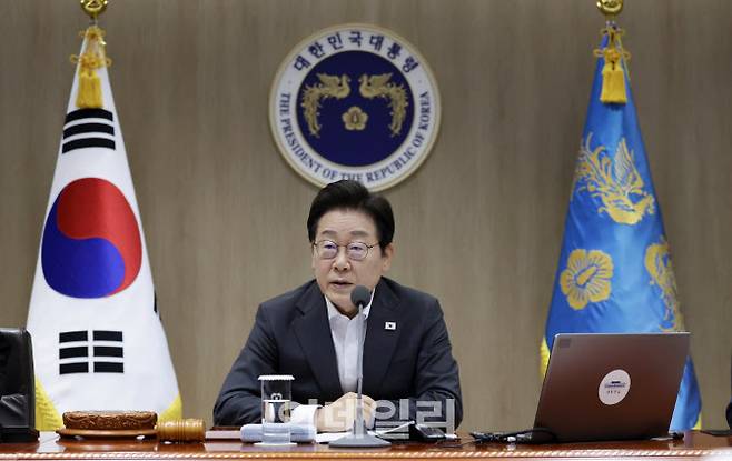 이재명 대통령이 22일 서울 용산 대통령실 청사에서 열린 국무회의에서 발언하고 있다.(사진=뉴시스)