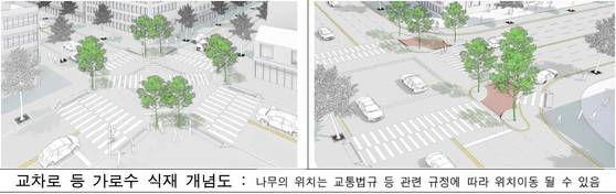 서울시는 2026년까지 교차로 내 교통섬 등 교통취약지역에 보행자 안전을 위해 가로수 2000그루를 심기로 했다. 〈사진=서울시 홈페이지〉