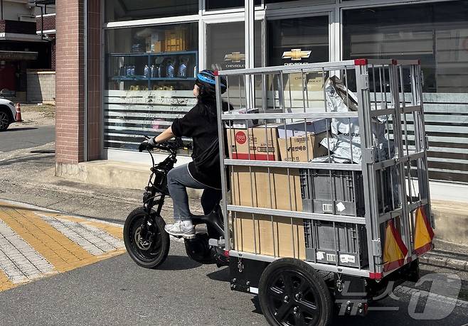 김천시 73.78㎢가 스마트 그린물류 규제자유특구로 임시허가를 받아 도심 생활물류 플랫폼과 친환경 근거리 배송 서비스 실증에 나선다. ⓒ News1 김대벽기자