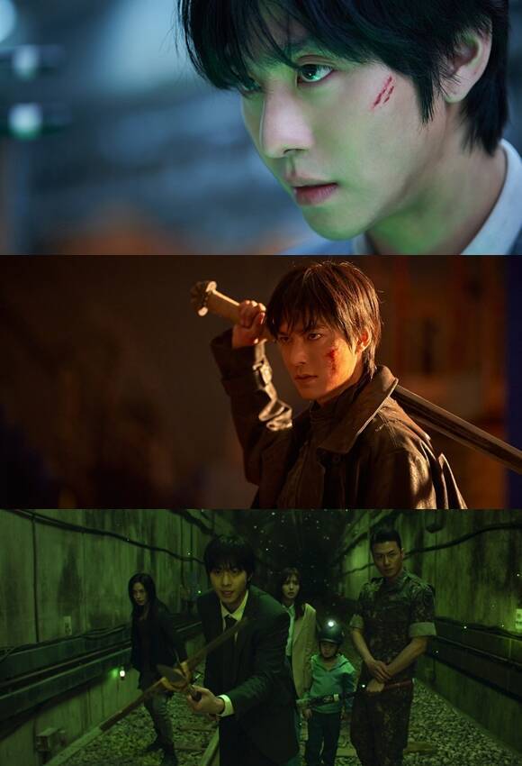 안효섭(위쪽)은 평범한 회사원이자 소설 '멸망한 세계에서 살아남는 세 가지 방법'을 끝까지 읽은 유일한 독자인 김독자 역을 맡아 스크린 데뷔에 나선다. /롯데엔터테인먼트