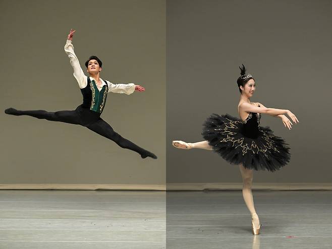 제22회 서울국제무용콩쿠르 발레 시니어 부문 남자 1위 이시환(세종대·왼쪽)과 여자 1위 소하은(한예종).