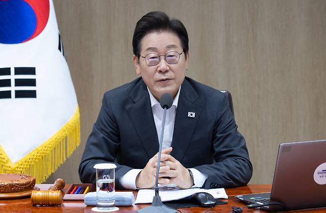 이재명 대통령이 22일 서울 용산 대통령실 청사에서 열린 국무회의에서 발언하고 있다. (대통령실 제공) 뉴스1