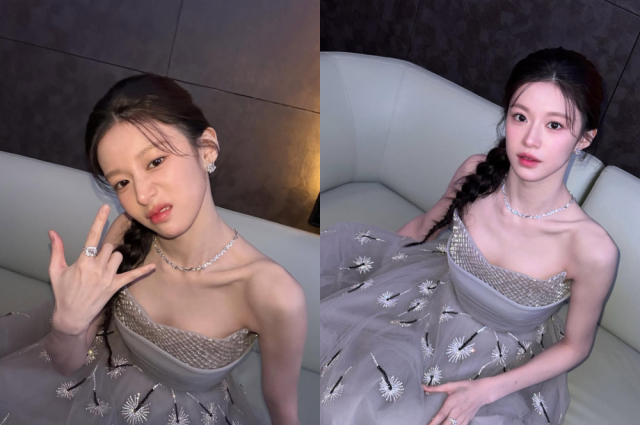 배우 고윤정이 여신같은 드레스를 입고 귀여운 포즈를 취했다. / 고윤정 인스타그램 캡처