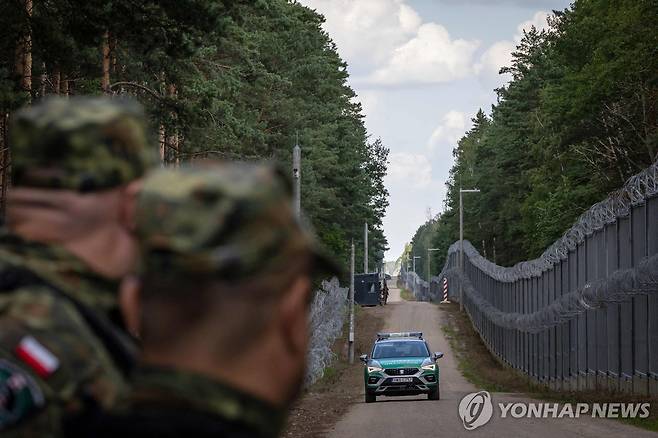 폴란드-벨라루스 국경 [AFP 연합뉴스 자료사진. 재판매 및 DB 금지]