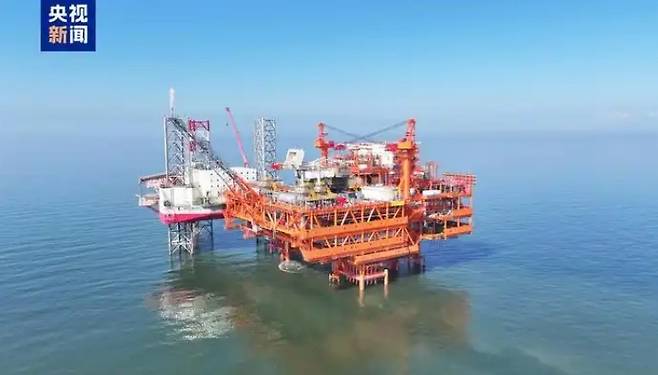 중국 보하이의 '컨리 10-2' 유전 [중국중앙(CC)TV 캡처. 재판매 및 DB 금지]