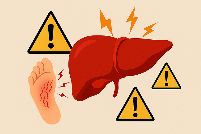 발바닥과 간 이미지