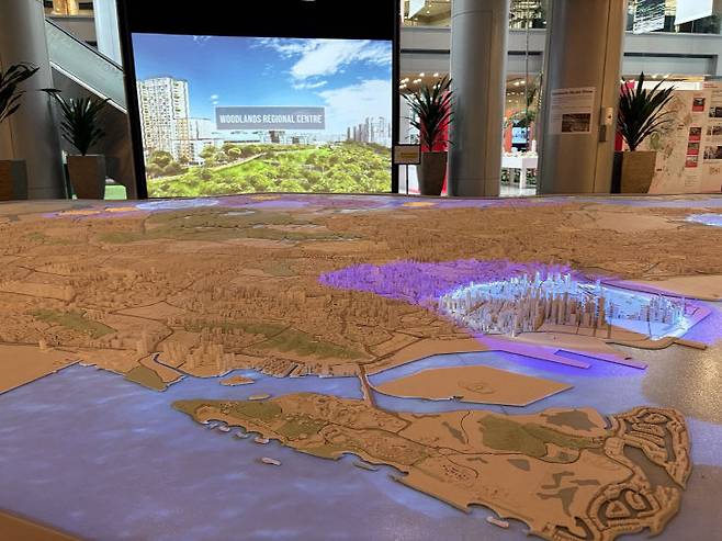 싱가포르 도시 전체 조감도 모형.(사진=심효준 기자)