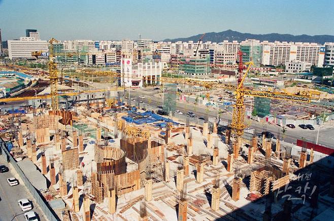 둔산지구 건설 공사 현장.(사진=대전시 제공)