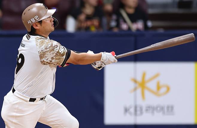 지난 22일 경기에서 4안타를 기록하며 활약한 키움 히어로즈 임지열.