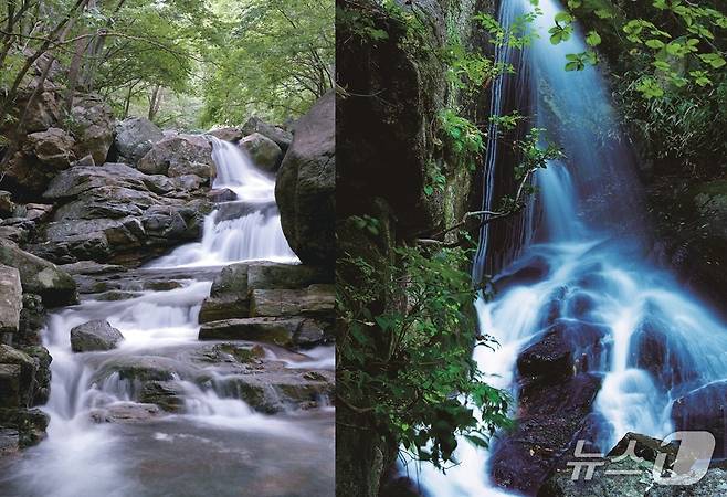 백운산 성불계곡(왼쪽)· 동곡계곡 병암폭포(오른쪽)