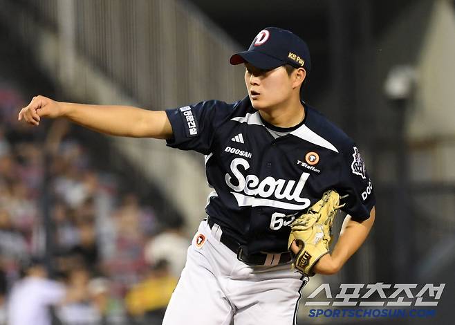 21일 잠실구장에서 열린 LG 트윈스와 두산 베어스의 경기. 두산 김택연이 역투하고 있다. 잠실=박재만 기자 pjm@sportschosun.com/2025.06.21/