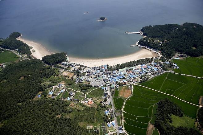 &nbsp;연포 해수욕장 항공 사진 /사진-태안군