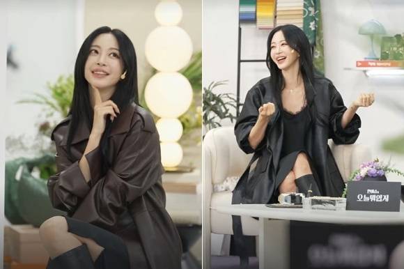 CJ온스타일 한예슬의 '오늘 뭐 입지' 방송 장면 [사진 CJ온스타일]