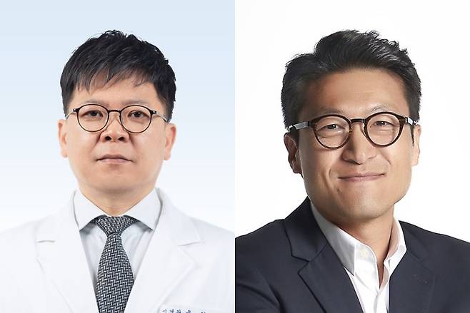 분당서울대병원 윤창호 교수(왼쪽)와 KAIST 배현민 교수 연구팀이 최근 수면 중 뇌 노폐물 배출시스템을 실시간 모니터링할 수 있는 검사법을 개발했다. 분당서울대병원 제공