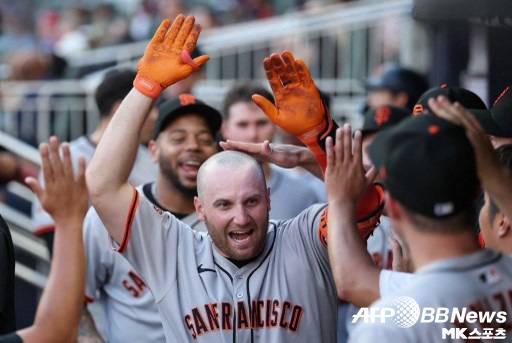 슈미트는 2회 솔로 홈런을 때렸다. 사진(美 애틀란타)=ⓒAFPBBNews = News1