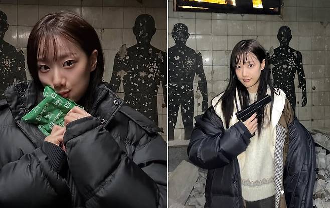 배우 이나은이 자신의 복귀작인 ENA 드라마 '아이쇼핑'의 촬영 현장 컷을 공개했다.  /사진=이나은 인스타그램