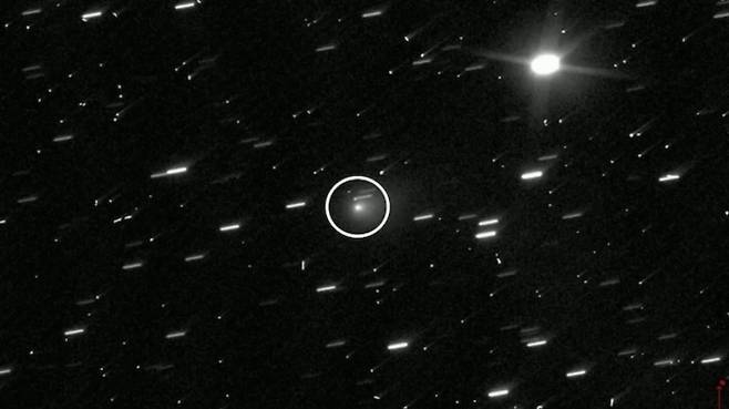 지난 21일 허블우주망원경이 포착한 성간 천체 3I/ATLAS. NASA 제공