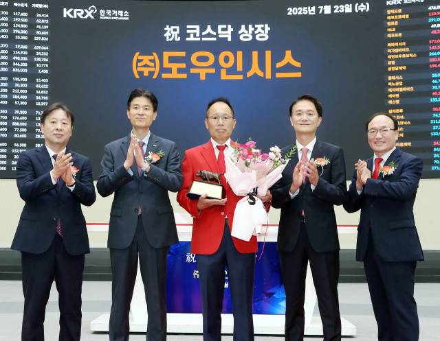 도우인시스 코스닥 상장 기념식. 기사와는 직접적으로 무관. 사진 제공=한국거래소