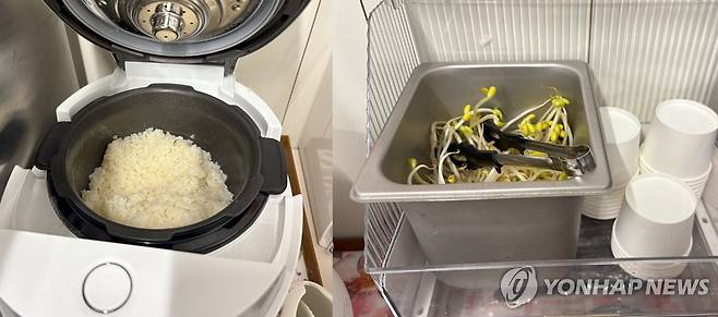 밥과 콩나물을 무료로 먹을 수 있는 신사동 'CU편의점' (서울=연합뉴스) 최혜정 인턴기자 = 지난 18일 서울 강남구 신사동 'CU편의점'에는 컵라면이든 봉지라면이든 하나만 사면 밥과 콩나물을 무료로 먹을 수 있다. 2025.7.23