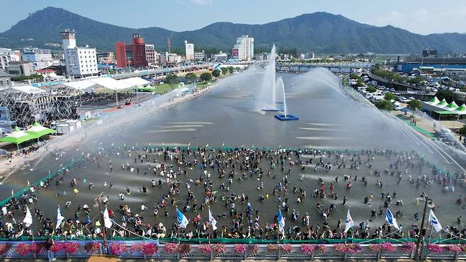 정남진 장흥 물축제장 [장흥군 제공. 재판매 및 DB 금지]
