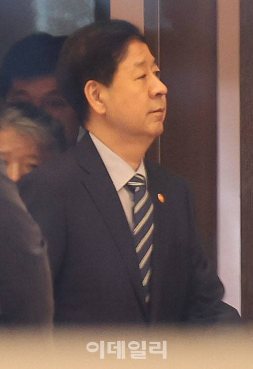 [이데일리 방인권 기자] 한미간 ‘2+2 통상협상’을 위해 미국으로 출국하려던 구윤철 부총리 겸 기재부 장관이 24일 인천국제공항 귀빈실에서 굳은 표정으로 나오고 있다.