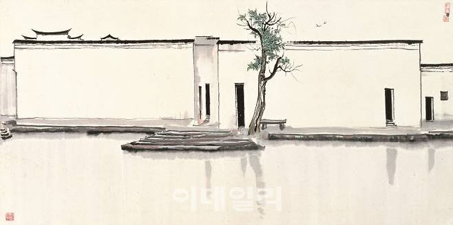 우관중, 두 마리 제비, 1981, 종이에 먹과 채색, 홍콩예술박물관 소장(우관중과 그의 가족 기증). (사진=예술의전당)